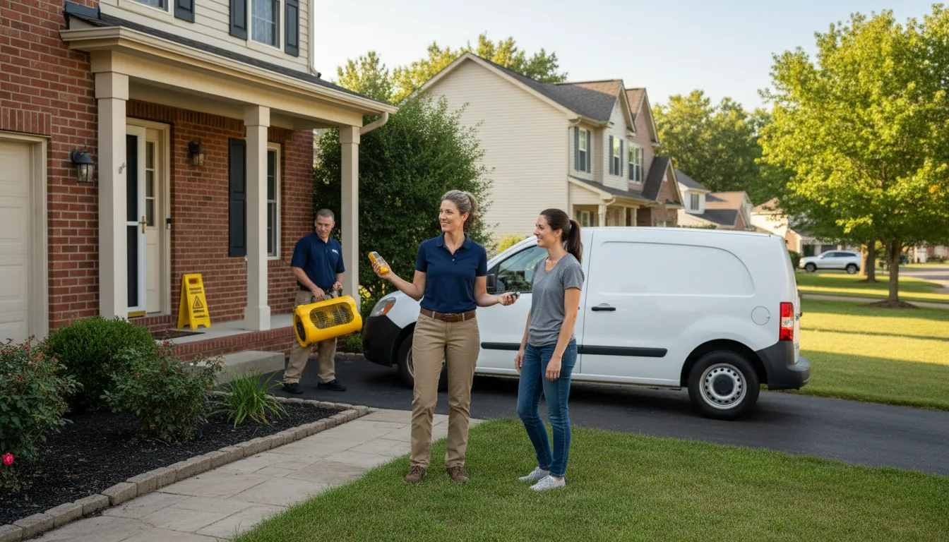 Residential water damage restoration in Como, NC
